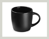 Schicker-runder matter-Espresso-Becher-tasse- aussen-matt-schwarz-innen-schwarz